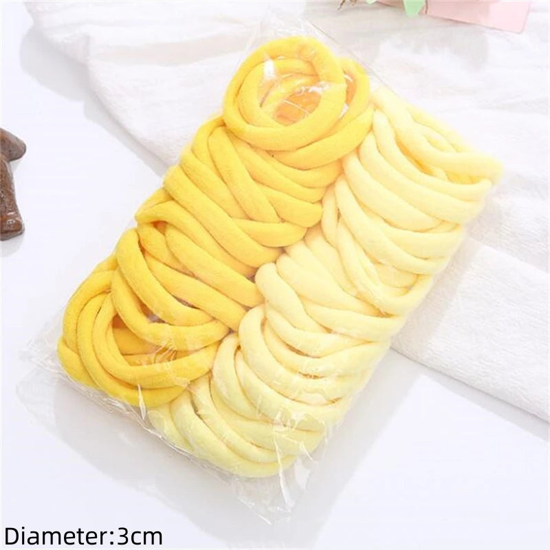 50-Pack No-Damage Elastic Hair Ties for Women & Girls – Seamless Ponytail Holders (Assorted Colors, Includes Black)