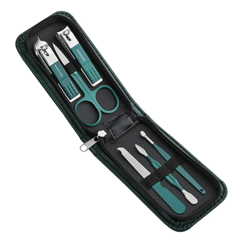 6-Piece Stainless Steel Nail Clipper Set – Portable Manicure & Pedicure Kit for Men and Women