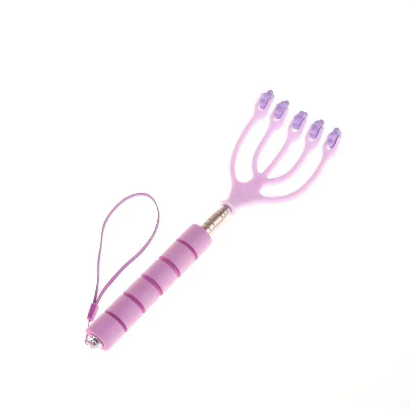 Five-Finger Handheld Head Massager Scalp & Neck Roller for Stress Relief Spa Hair Care