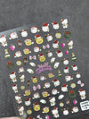 Pink Christmas Tree 5D Embossed Nail Art Stickers – Snowflake & Star Self-Adhesive Decals (4.06 x 3.15 in / 10.3 x 8 cm)