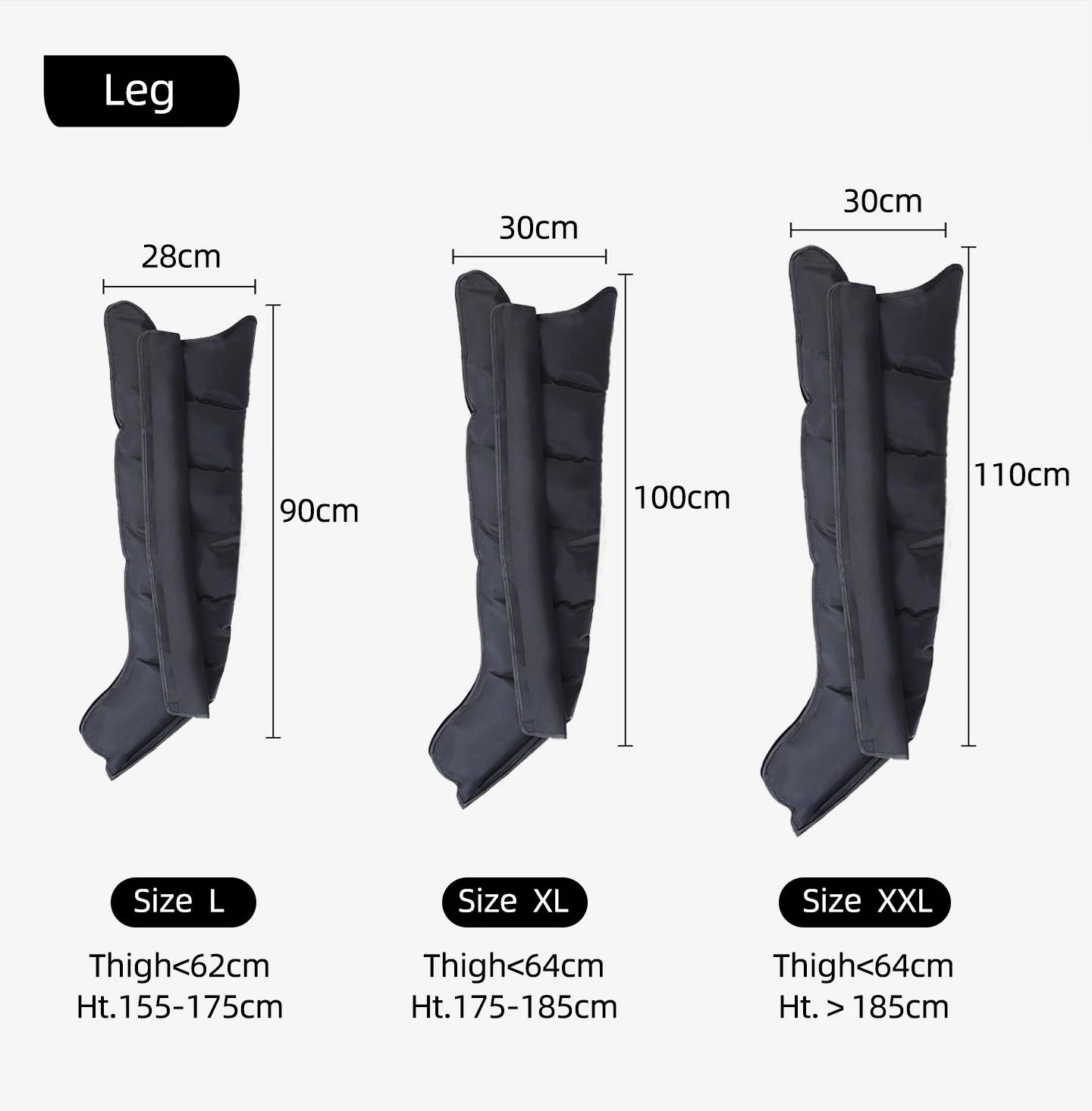 6-Chamber Whole-Body Pneumatic Compression System - Air Lymphatic Drainage Leg & Foot Massager