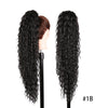 Long Ombre Blonde Synthetic Clip-In Braided Wavy Ponytail Hairpiece — Black to Brown Hair Extension