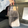 Real Mink Fur Crossbody Bag for Women – Phone Shoulder Messenger Winter Handbag