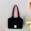Quilted Love Women's Large Capacity Shoulder Tote Bag - Solid Color Casual Book Bag