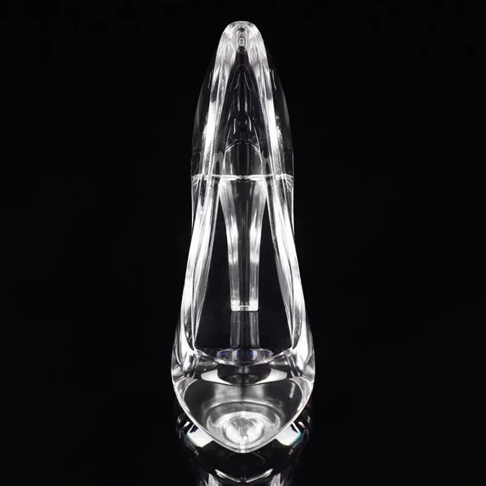Cinderella Crystal Shoe Miniature Ornament - Acrylic High Heel Figurine for Kids Birthday, Wedding & Home Decor