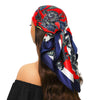 Square Satin Foulard Scarf 90 x 90 cm (35 x 35 in) Neckerchief Bandana Hijab for Women