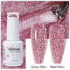 Top & Base 15ml (0.5 fl oz) Gel Nail Polish – Semi-Permanent UV/LED Soak-Off Base Coat and Top Coat, Long-Lasting Manicure