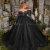 Custom Long Sleeve Flower Girl Dress – Lace Appliqué A-Line Pleated Floor-Length Gown for Wedding & First Communion