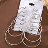 Silver Hyperbolic Hoop Earrings for Women 20mm x 15mm (0.79 x 0.59 in) Zinc Alloy Round Fashion Hoop Earrings Party Gift