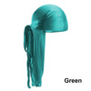 Silk-Look Pre-Tied Headscarf Bandana Turban Durag, Unisex Chemo Cap Pirate Hat – Elastic Free Size 22-23 in (56-58 cm)