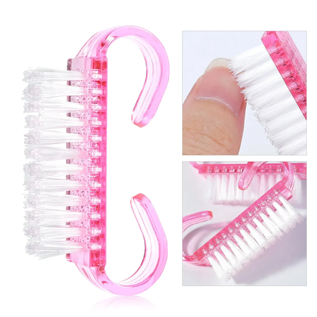 Plastic Nail Brushes 1/3/10 Pack, Soft Bristle Manicure and Nail Art Cleaning Brushes, Multi-Color