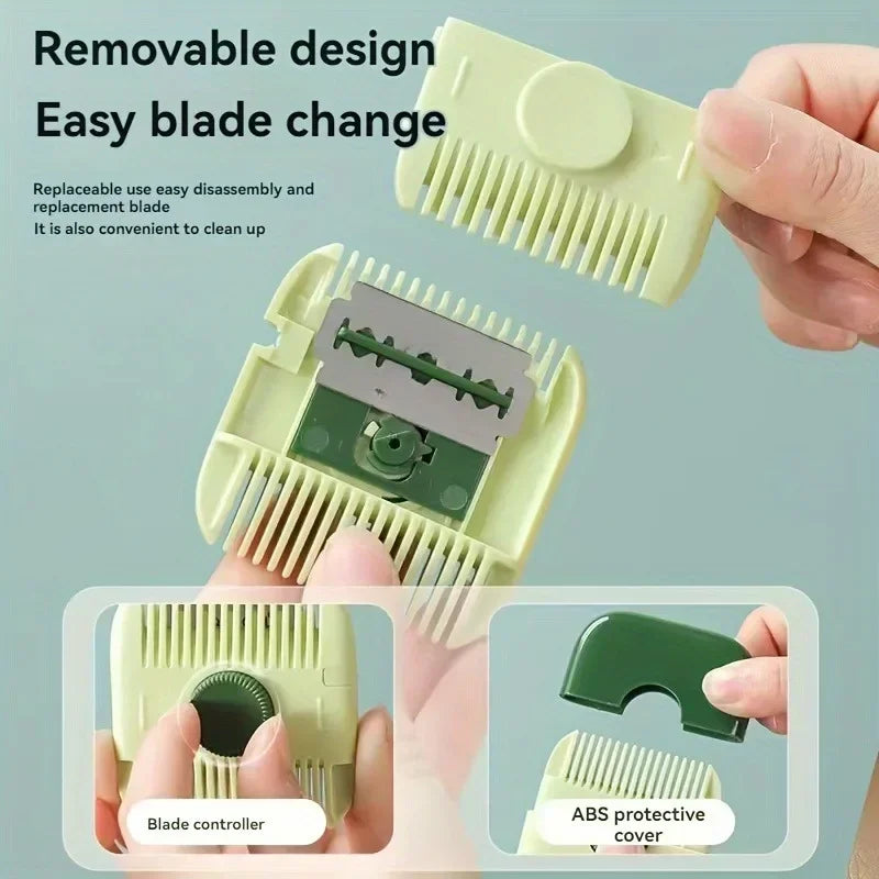 2-in-1 Hair Clipper Comb - Dual-Sided Trimming & Thinning Tool for All Hair Types