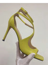 Women's Summer High Heel Open-Toe Sandals – Thin Heels Party Dance Shoes, EU 34–48 (8cm+ Heel)