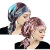 Women Satin Pre-tied Turban Newly Paisley Pattern Muslim Headband Soft Flexib Hair Scarf Chemo Cap Leadies Head Wrap Bandana