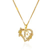 Heart Initial Necklace for Women - Gold Stainless Steel A-Z Alphabet Pendant, Birthday Gift