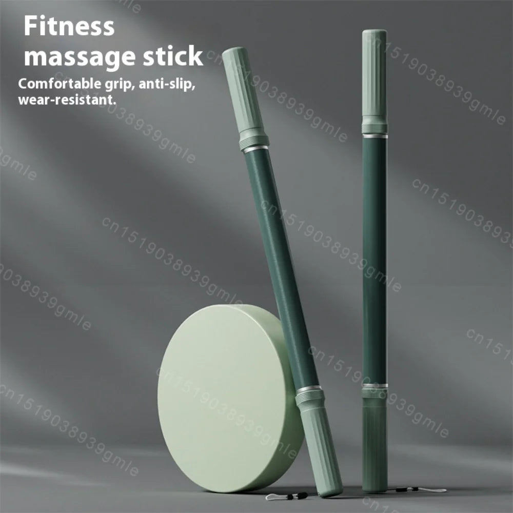 Stainless Steel Myofascial Massage Roller Bar - Yoga Fascia Stick for Leg Stretching & Muscle Release