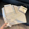 Luxury Square Silk-Feel Scarf 70 x 70 cm (27.6 x 27.6 in) Korean Fashion Floral Bandana Kerchief Wrap