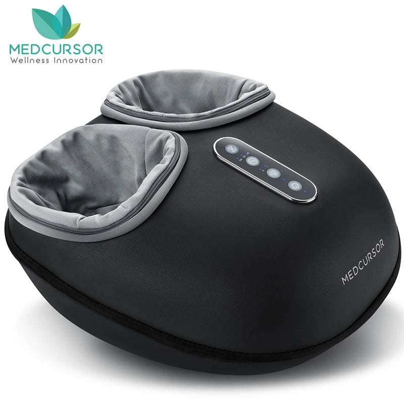 Medcursor Shiatsu Foot Massager with Heat & Rollers - Electric Fully-Wrapped Foot Massage for Muscle Relaxation & Pain Relief
