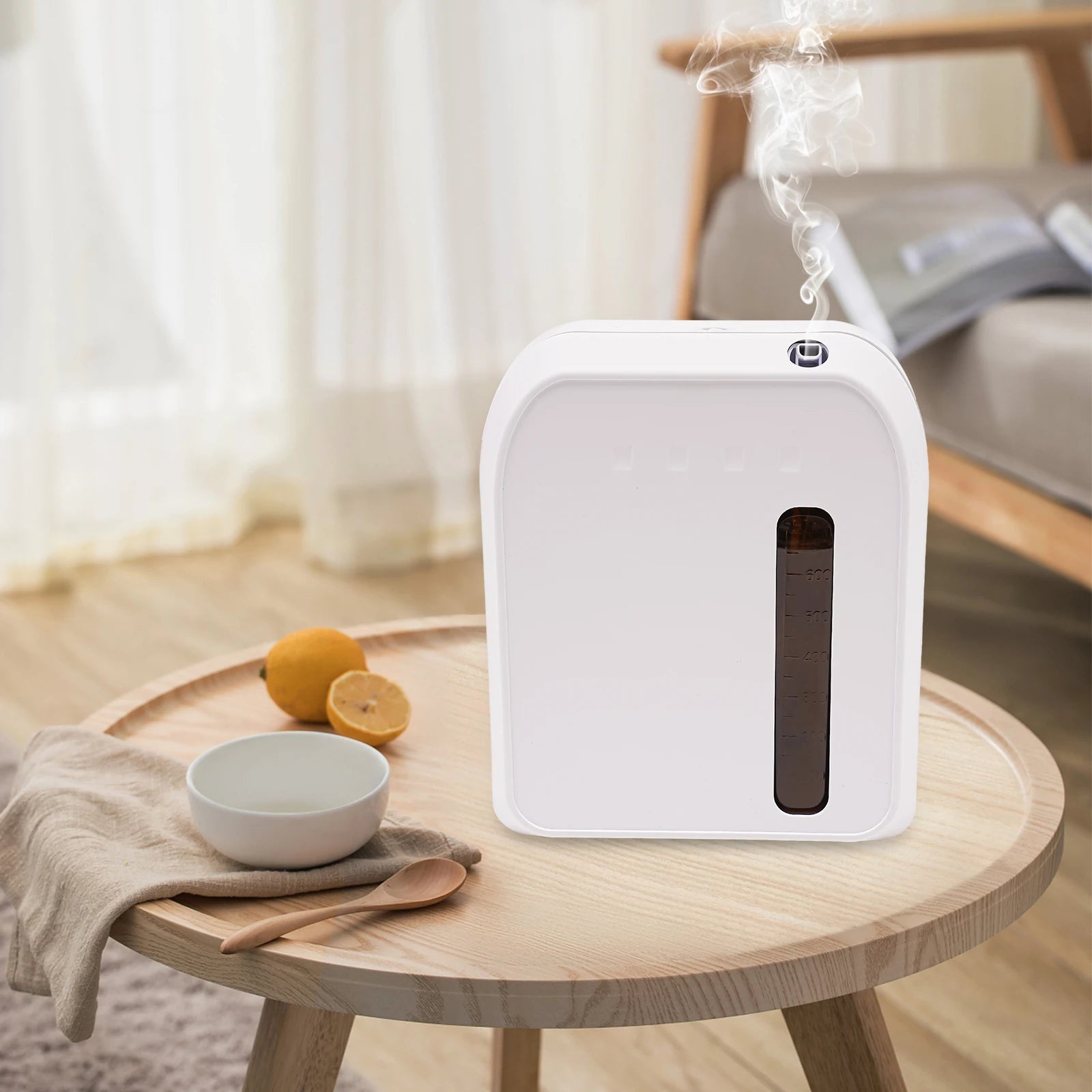 800ml Nebulizing Waterless Essential Oil Diffuser with Bluetooth App — Wall-Mount & Freestanding Aromatherapy Scent Machine for Home, Office, Spa, Gym