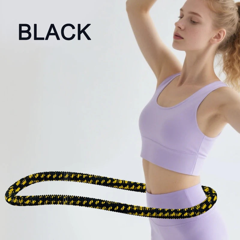 Women's Foldable Fitness Hoop – Soft Waist-Friendly Spring Design for Slimming & Cardio Workouts