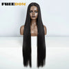 38-Inch (96.5 cm) Straight Synthetic Lace Front Wig – 13x6 Deep Part Ombre Brown-Red-Blonde Highlights for Women, Cosplay