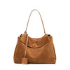 Rodeo Frosted Cowhide Genuine Leather Tote — Large Capacity Women's Shoulder Handbag