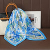 Luxury Satin Square Scarf 70 x 70 cm (27.6 x 27.6 in) – Silk-Feel Polyester Shawl Hijab Neckerchief Hair Ribbon Headband Bandana