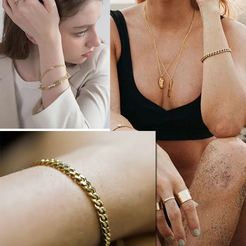 Stainless Steel Cuban (Miami Curb) Bracelet — Chunky 3–11mm Width | 7.1/8.3/9.1 in (18/21/23 cm) Unisex