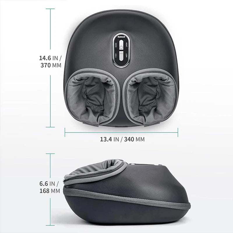 Nekteck Shiatsu Foot Massager with Heat, Air Compression & Rolling Kneading — Electric Foot Massage Machine for Muscle Relaxation
