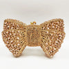 Rhinestone Evening Clutch with Bow - Multi-Color Bridal Wedding Party Handbag