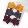 3-Pack Baby Girl Headband Set – Knitted Bow Knot Turban Hairbands for Newborns & Toddlers