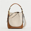 Korean Style Brown Drawstring Bucket Bag - Portable Crossbody Shoulder Bag