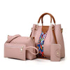 4-Piece Women's Handbag Set – Large Capacity Bucket Tote, Fashion Shoulder Bag, Wallet & Card Case