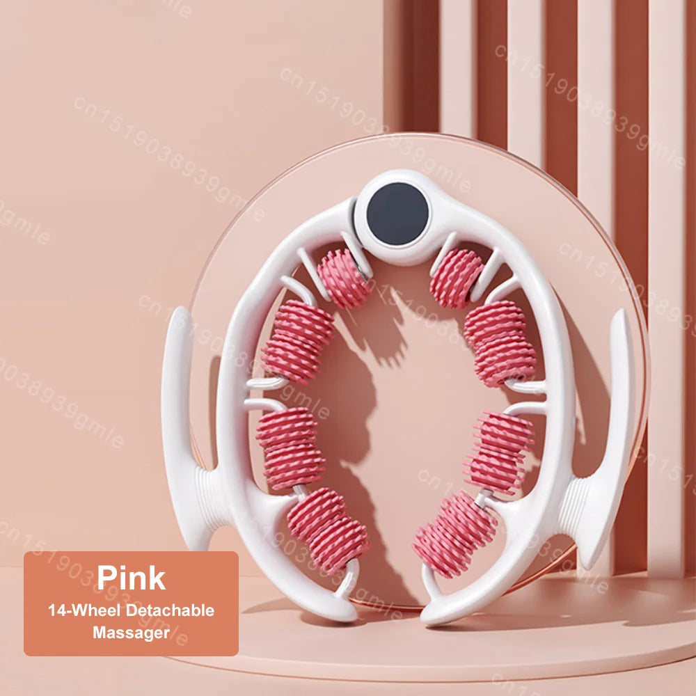 8-Wheel Full-Coverage Manual Massage Roller – Deep Tissue Leg, Arm & Waist Massager