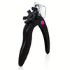 U-Shaped Nail Tip Cutter Trimmer for Acrylic False Nails - Adjustable Scissors with Stainless Steel File