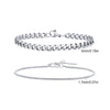 2-Pack Men's Stainless Steel Chain Bracelets — Twist Rope & Cuban Link, Silver Gold Black, 18/21/23 cm (7.1/8.3/9.1 in)