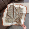 Polyester Satin-Look Square Scarf 70 x 70 cm (27.6 x 27.6 in), Cat Print Headscarf, Neck Wrap, Bandana for Women