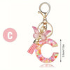A-Z Letter Keychain – DIY Metal Initial Pendant Key Ring for Women & Men, Car & Party Gift