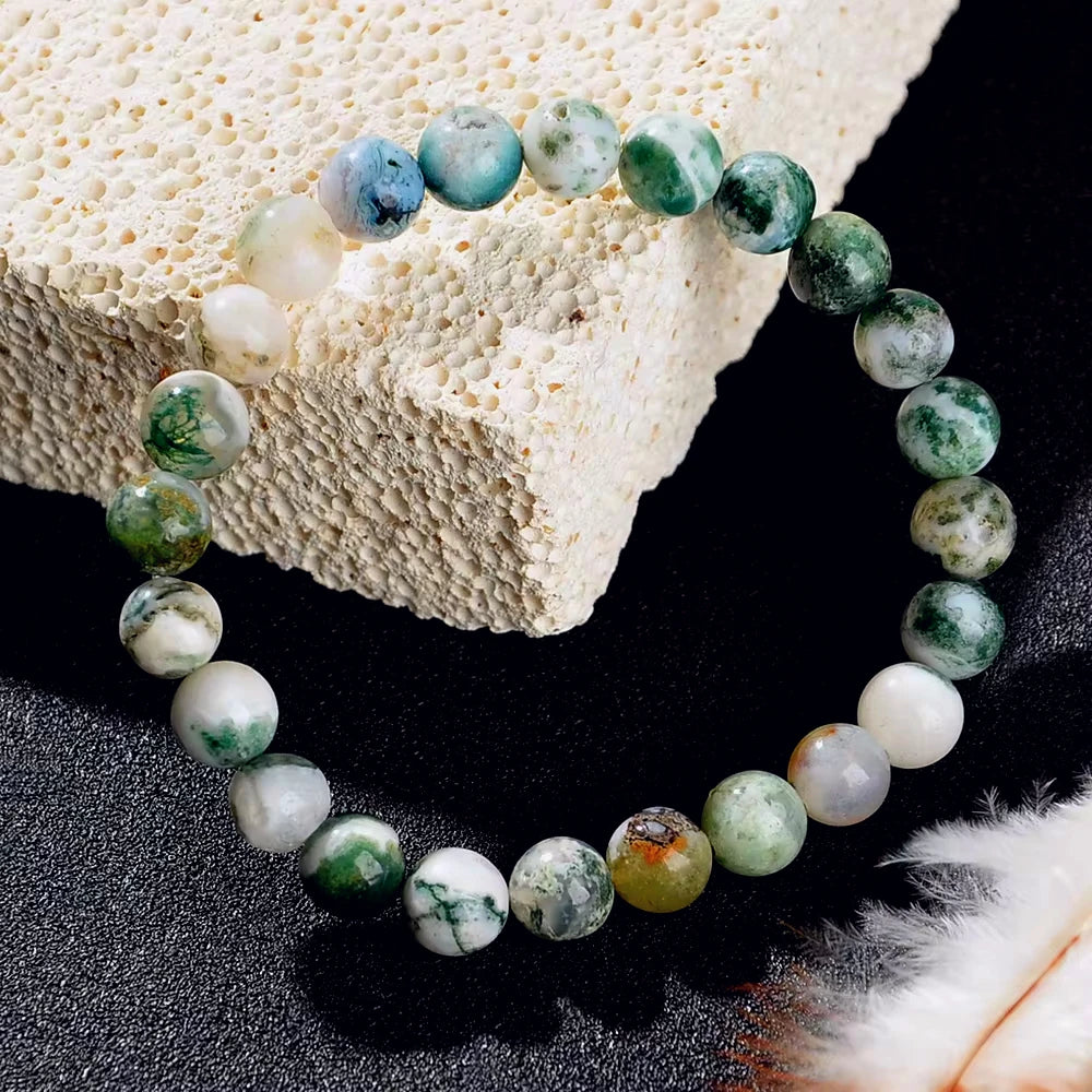 Natural Stone Beaded Bracelet - Unisex Healing, Anxiety Relief, Protection & Self-Love Jewelry