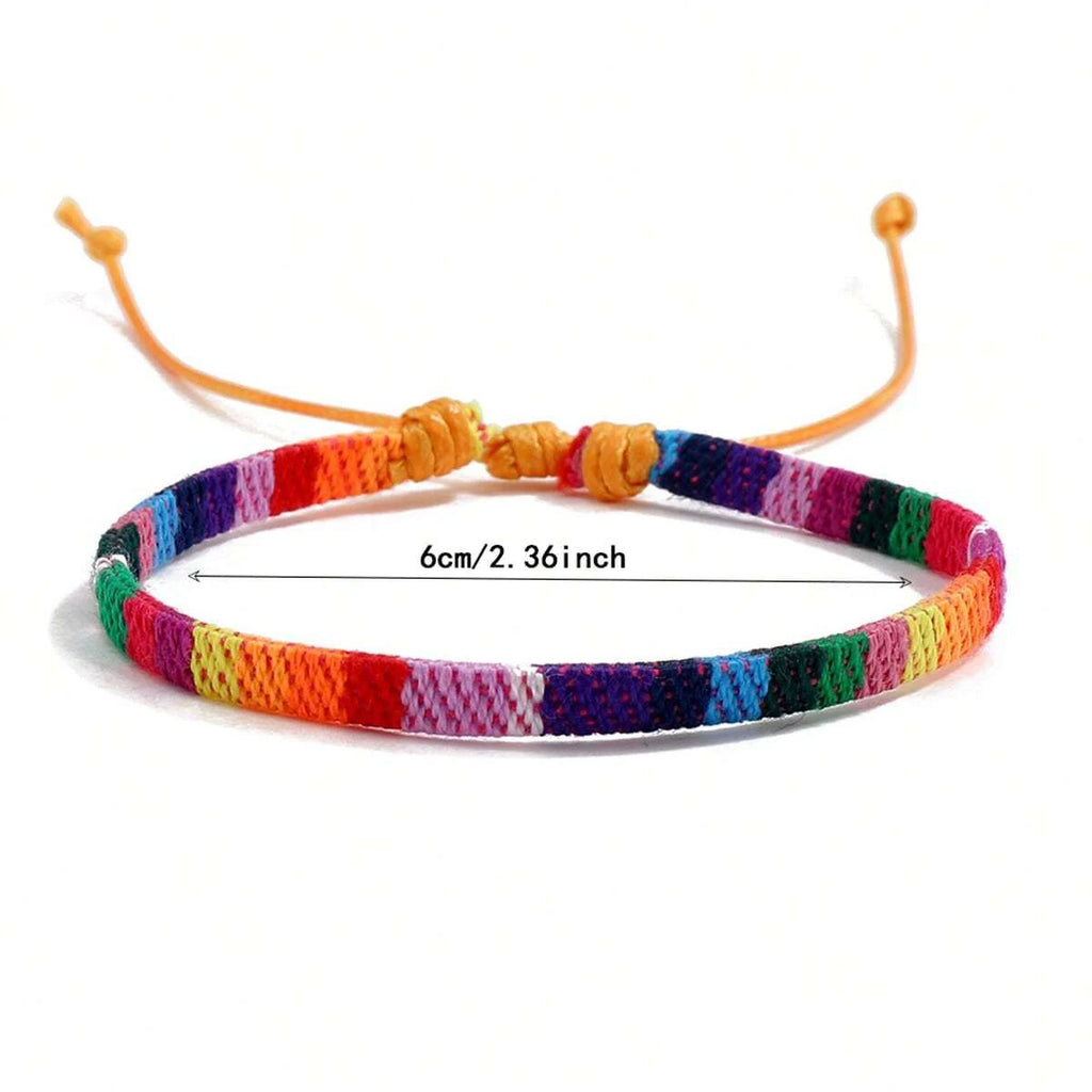 12-Pack Boho Surfer Bracelet Set — Braided Summer Festival Jewelry for Men & Women