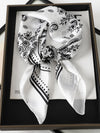 Satin Square Scarf 70cm (27.6 in) Silk-Look Polyester Neck & Hair Tie Bandana for Women Floral Headscarf Hijab