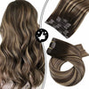 Moresoo Brazilian Remy Clip-In Human Hair Extensions – Straight 5PC or 7PC Set, 10–24 in (25–61 cm)