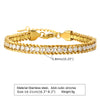 18K Gold Plated Paperclip Chain Bracelet for Women Adjustable Twist Link Chunky Stackable Layered Jewelry