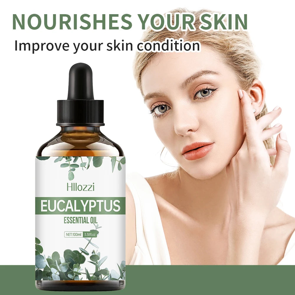 Pure Eucalyptus Essential Oil for Face & Body – Moisturizing Massage Oil | Eucalyptus Globulus