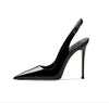 Pointed Toe Patent PU Strappy Stiletto Heels — Platform Party Sandals for Women