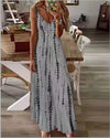 Plus Size Tie-Dye Print Summer Sundress Flared Hem Spaghetti Strap Dress