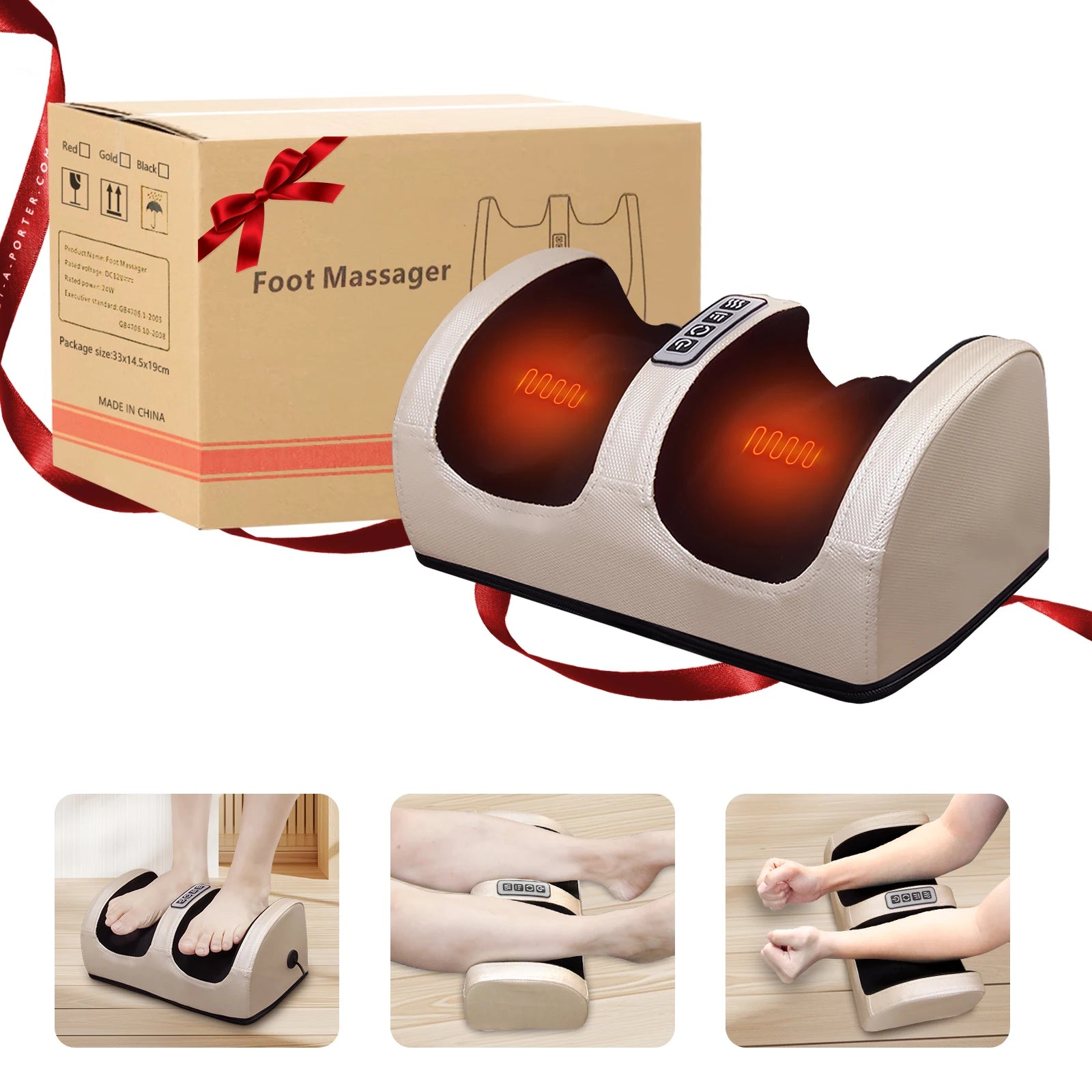Foot massage machine Foot kneading foot leg massager electric heating home leg machine Christmas gifts, Valentine's Day gifts, M