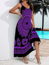 Plus Size Summer Bohemian Backless Sundress with Suspender Straps