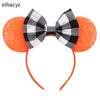 Disney Minnie Sequin Ear Headband with Polka Dot Bow, Girls & Women Party Hairband, Kids DIY Hair Accessory