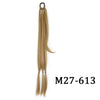 DIY Heat-Resistant Synthetic Boxing Braid Ponytail Extension - Silky Straight 160g (Black/Brown)